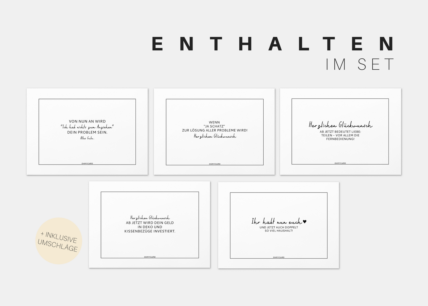 Best of "Hochzeitskarten" -Set