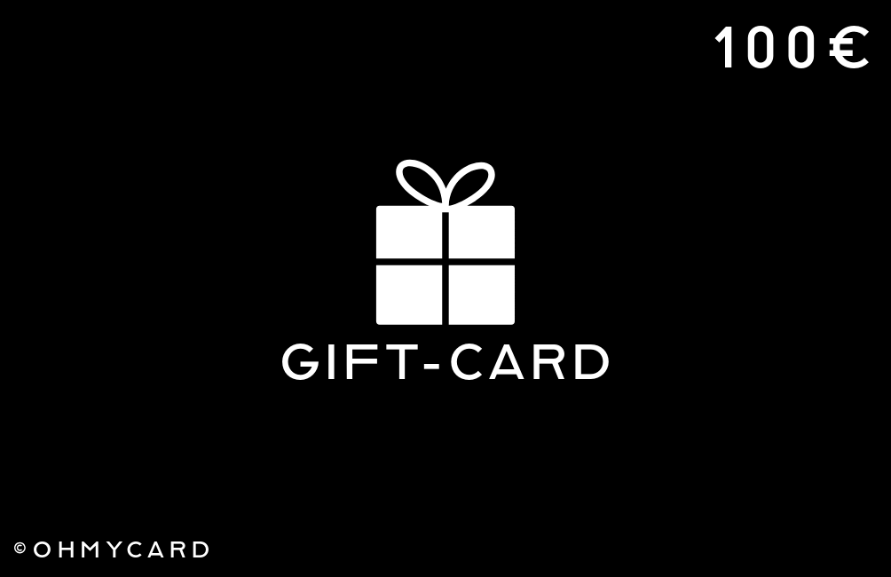 Schwarzer Wertgutschein für 100 Euro, Geschenkgutschein, Minimalistisch