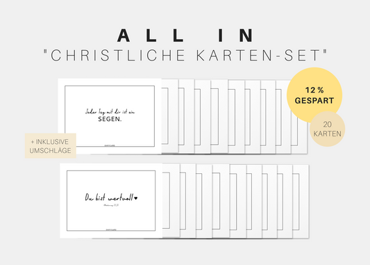 ALL-IN Set: Christliche Karten (20 Karten)