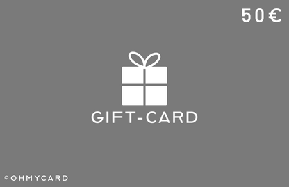 Schwarzer Wertgutschein für 50 Euro, Geschenkgutschein, Minimali 