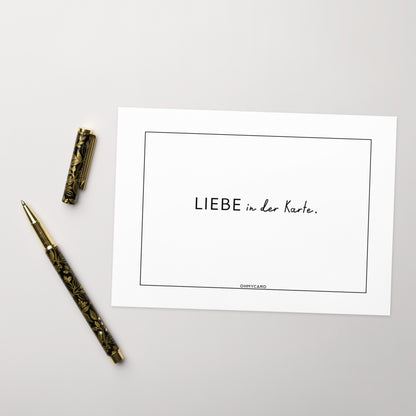 Liebe in der Karte